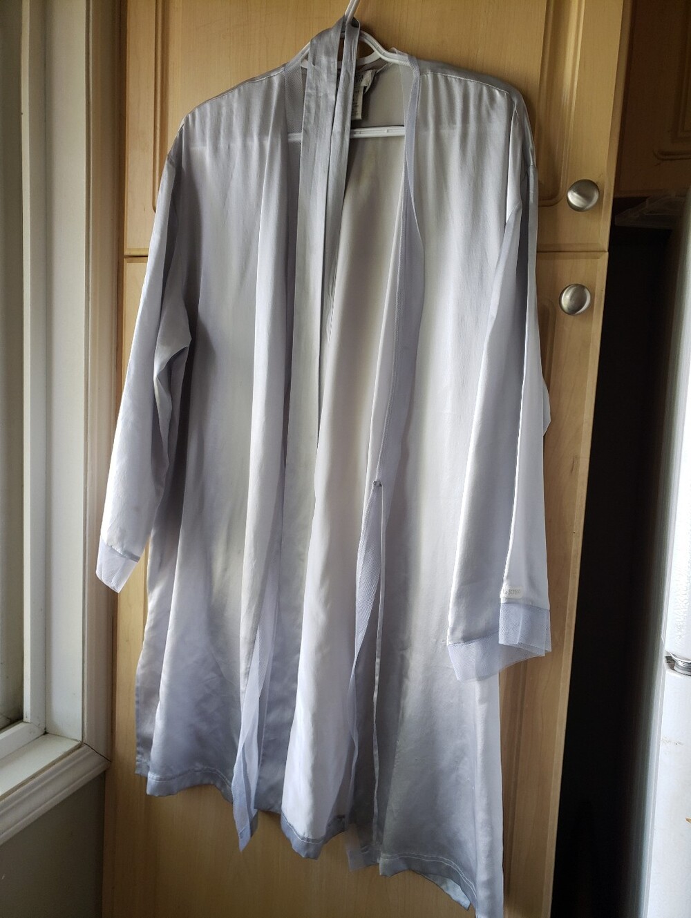 La SENZA Light Gray Satin Robe